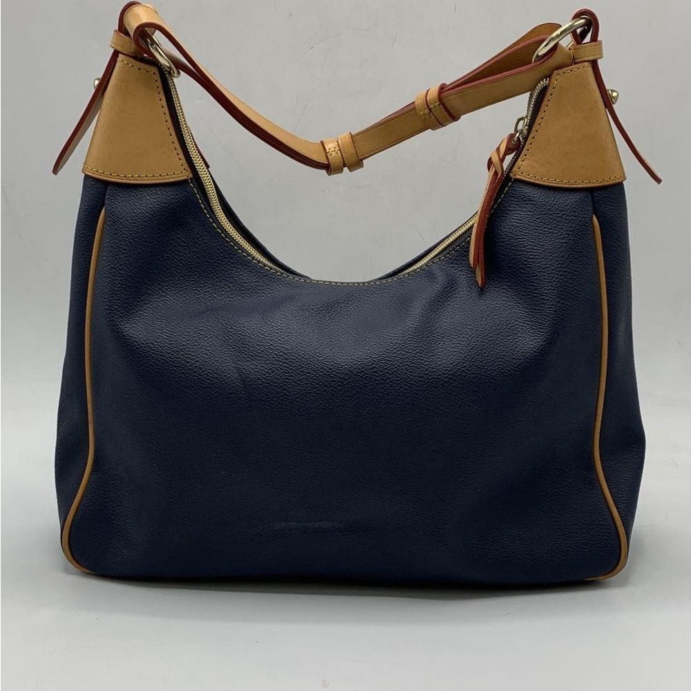 Dooney Bourke Navy Blue Pebble Grain Rebecca Hobo Bag - Picture 4 of 14